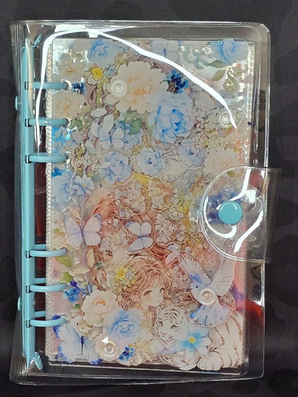 Acrylic Shaker Notebook with cover White Tiger